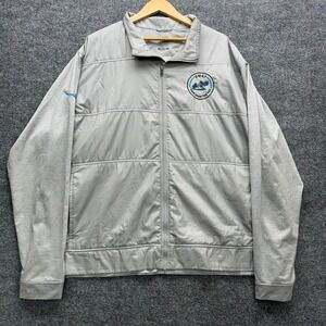 Cutter&Buck Jacket Men's Size XXL Gray Quilted Lightweight Full Zip Logo Coat